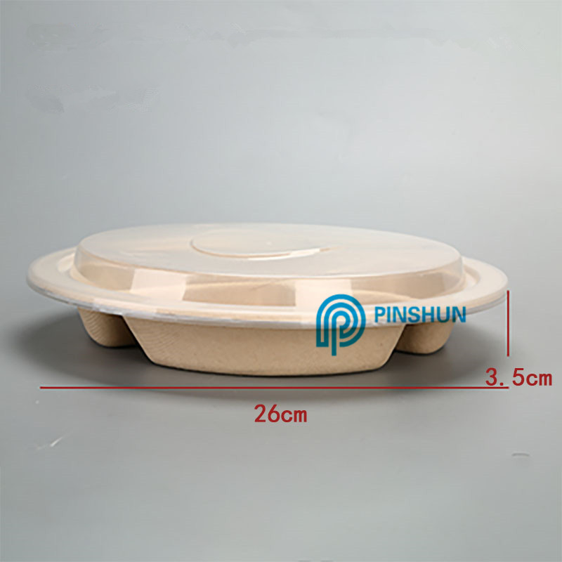 round degradeable disposable food tray  