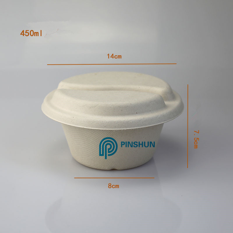  450ml biodegradable disposable round plate food box